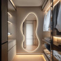 Настенное зеркало волнистой формы в полный рост с тыльной подсветкой E042