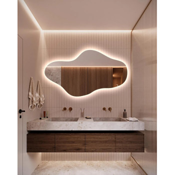 Зеркало волнистой формы с задней интерьерной подсветкой E046