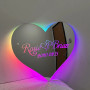 Зеркало-сердце с неоновой RGB подсветкой E057