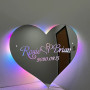 Зеркало-сердце с неоновой RGB подсветкой E057