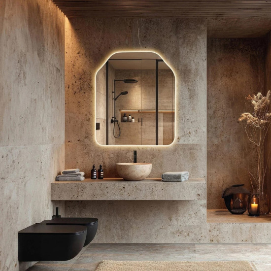 Зеркало дизайнерское с задней парящей подсветкой E076