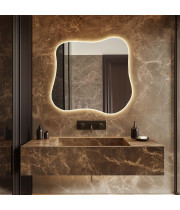 Зеркало неправильной органической формы с задней парящей подсветкой E081