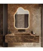 Настенное асимметричное светодиодное зеркало E082