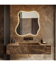 Настенное дизайнерское зеркало с задней интерьерной подсветкой E083