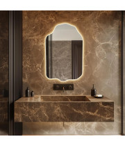 Настенное дизайнерское зеркало с задней интерьерной подсветкой E085