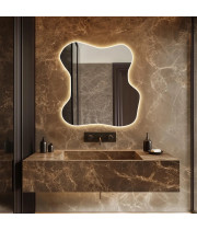 Парящее дизайнерское зеркало с фоновой подсветкой E087