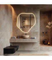 Настенное декоративное зеркало неправильной формы с задней фоновой подсветкой E093