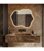 Настенное декоративное зеркало органической формы с задней контурной подсветкой E094