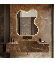 Зеркало неправильной органической формы с задней парящей подсветкой E098