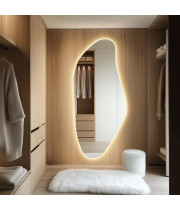 Фигурное зеркало неправильной формы большое в полный рост с фоновой подсветкой E100