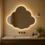 Зеркало в форме облака с фронтальной и задней парящей подсветкой Форли 004