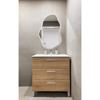 Зеркало нестандартной формы с фоновой LED подсветкой Фрайзинг