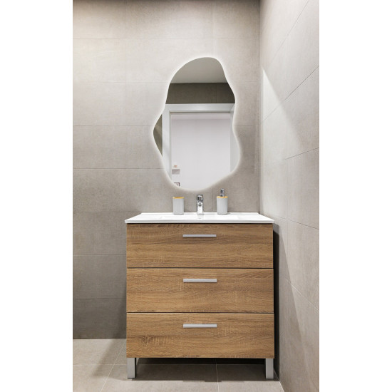 Зеркало нестандартной формы с фоновой LED подсветкой Фрайзинг