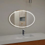 Овальное зеркало с фронтальной и задней фоновой LED подсветкой Хадсон
