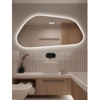 Настенное дизайнерское зеркало с тыльной фоновой подсветкой Комо 002