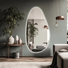 Зеркало в форме неправильного овала с тыльной LED подсветкой Лэйла