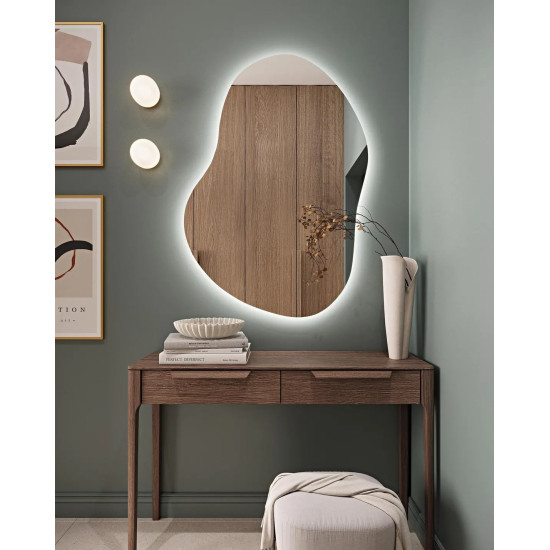 Криволинейное зеркало с фоновой LED подсветкой Лэйн