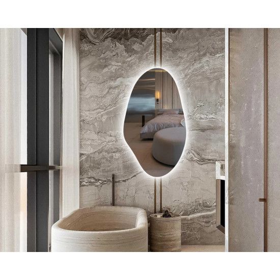 Зеркало нестандартной формы с тыльной LED подсветкой Милан