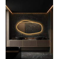 Зеркало в форме камня с интерьерной LED подсветкой Мириам