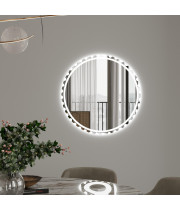 Круглое зеркало с декоративной подсветкой Селена 004