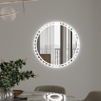 Круглое зеркало с декоративной подсветкой Селена 004