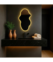 Фигурное декоративное зеркало с задней фоновой подсветкой TH001