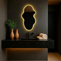 Фигурное декоративное зеркало с задней фоновой подсветкой TH001