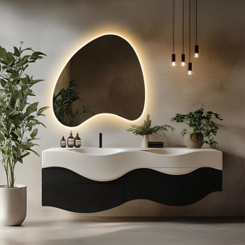 Нестандартное светодиодное зеркало Тоскана 003