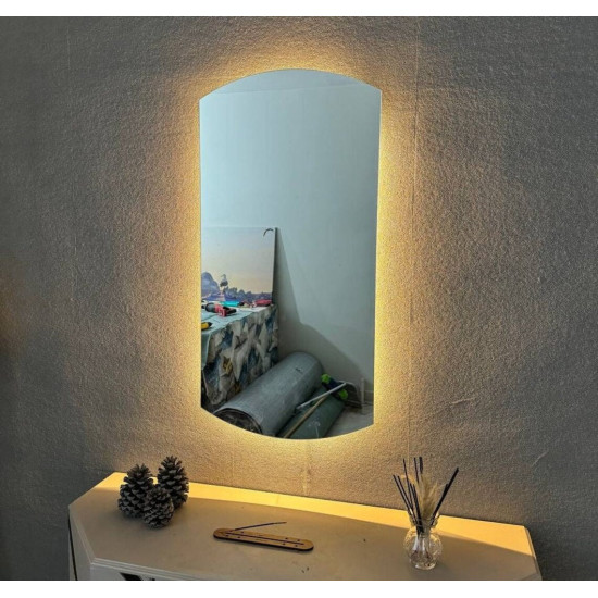 Зеркало с фоновой подсветкой с прямыми и арочными сторонами Тоскана 005