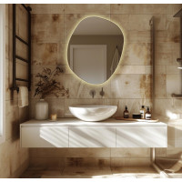 Зеркало неправильной формы с контурной парящей LED подсветкой Висбаден