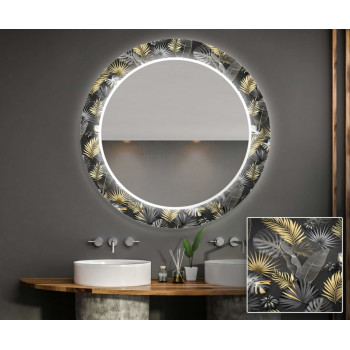 Круглое зеркало с подсветкой Декор 25