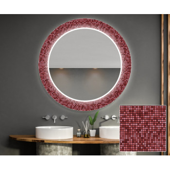 Круглое зеркало с подсветкой Декор 32