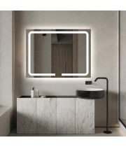 Зеркало с фронтальной и задней фоновой светодиодной подсветкой DL002