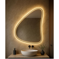 Зеркало-капля с фронтальной и задней парящей подсветкой Форли 003