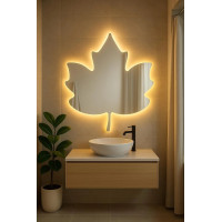 Зеркало Кленовый лист со светодиодной подсветкой