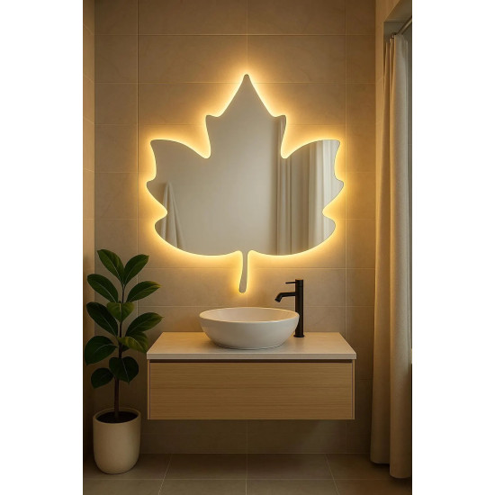 Зеркало Кленовый лист со светодиодной подсветкой