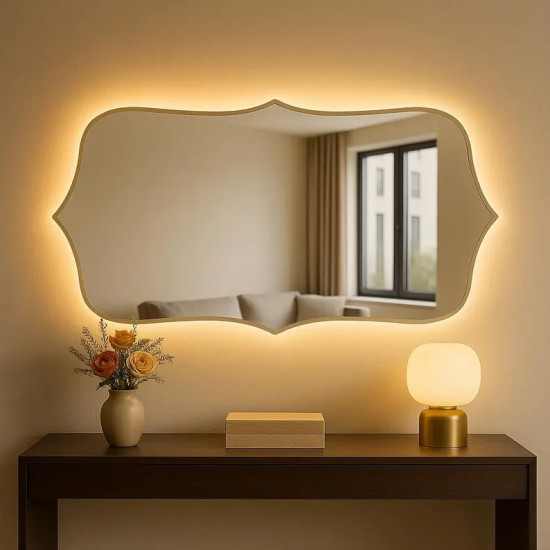 Зеркало в фигурной раме с задней интерьерной подсветкой Сорренто 001