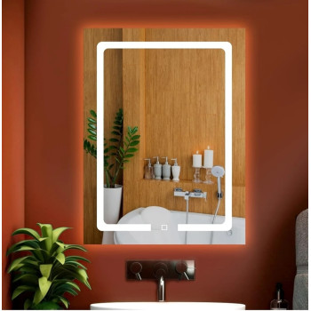 Зеркало с фронтальной и задней фоновой светодиодной подсветкой Сорренто 004