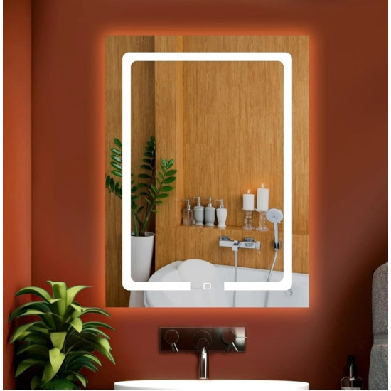 Зеркало с фронтальной и задней фоновой светодиодной подсветкой Сорренто 004