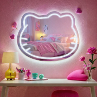 Детское декоративное настенное зеркало с подсветкой Котёнок