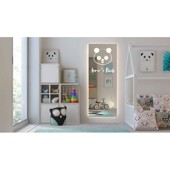 Зеркало для детской комнаты с подсветкой Панда