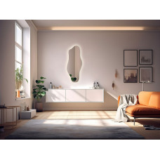 Зеркало нестандартной формы с задней интерьерной подсветкой Форма 001