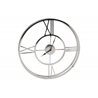 Часы настенные металлические круглые хром 94PR-22072
