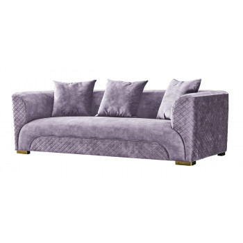 Велюровый трёхместный диван бежевый 87YY-2047-3 BG