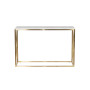 Металлическая консоль с искусственным белым мрамором 120*40*78см 47ED-CST023GOLD