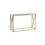 Металлическая консоль с искусственным белым мрамором 120*40*78см 47ED-CST023GOLD