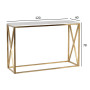 Металлическая консоль с искусственным белым мрамором 120*40*78см 47ED-CST023GOLD