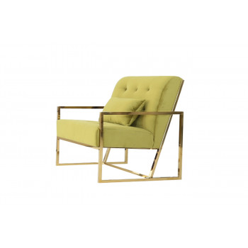 Оливковое велюровое кресло Locarno 102AN-KRES-905-OLI
