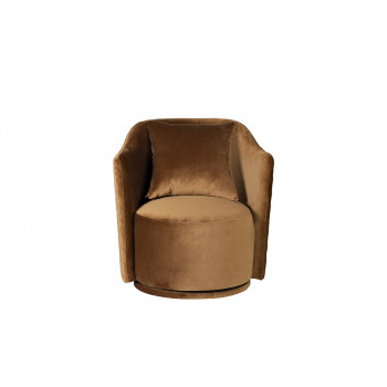 Велюровое кресло вращающееся Verona Basic Золотое VERONA BASIC-3K-ЗОЛОТО-Pad14