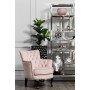 Розовое кресло на деревянных ножках велюр 64*70, 5*77см PJC741-PJ621